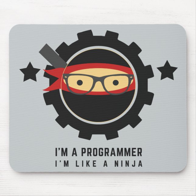 mousepad do programador: eu sou como um ninja (Frente)