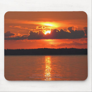 Mousepad Do rosa Vermilion do por do sol do lago fim mais