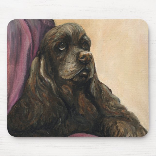 Mousepad Do "tapete do rato da arte de cocker spaniel (Frente)