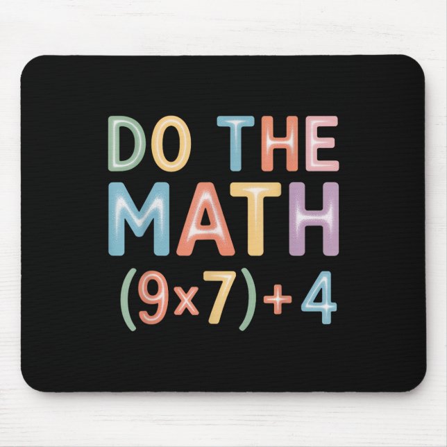 Mousepad Do The Math Equation Thanksgiving Teacher 67 Six S (Frente)