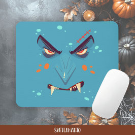 Mousepad do Vampiro Mal-Humorado Azul de Halloween