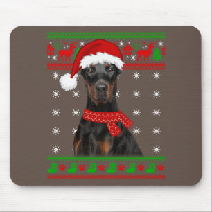 Mousepad Doberman Dog Ugly Swely Christmas Puppy Dog Love