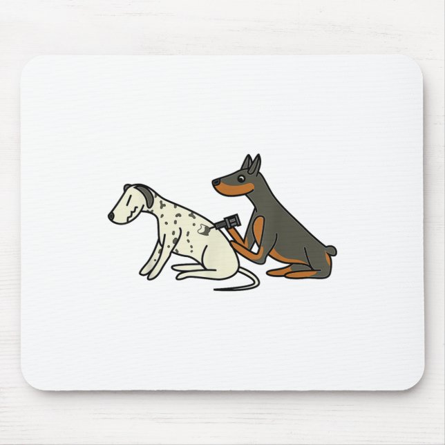 Mousepad Doberman, Moçável, Cujo Cão Dalmático Tatuando (Frente)