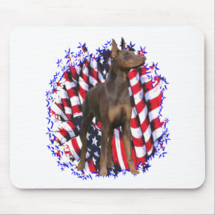 Mousepad Doberman Pinscher (vermelho) Patriot