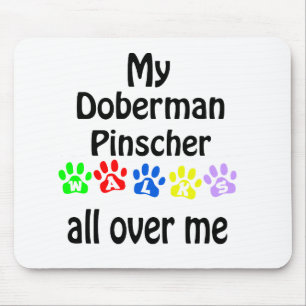 Mousepad Doberman Pinscher Walks Design