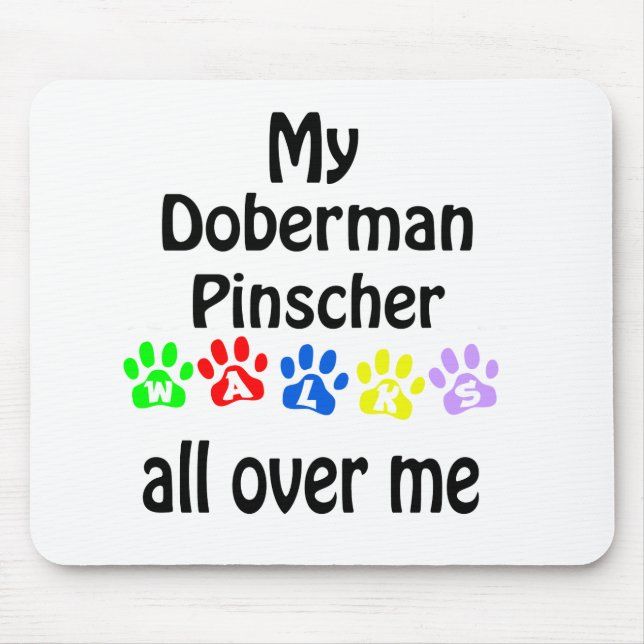 Mousepad Doberman Pinscher Walks Design (Frente)