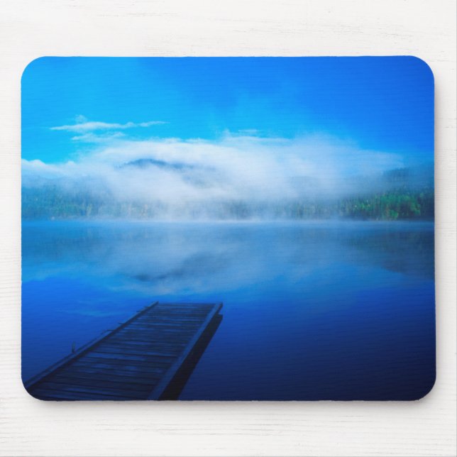 Mousepad Doca em lago calmo e enevoado, Califórnia (Frente)