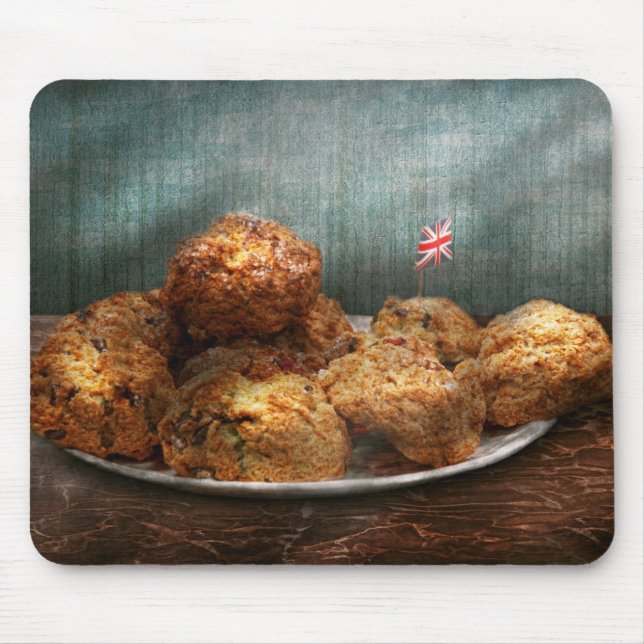 Mousepad Doce - Bolo inglês - Alguém quer bolos ingleses (Frente)