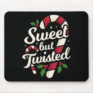 Mousepad Doce, Mas Entorcido, Doces De Natal Engraçado Xmas