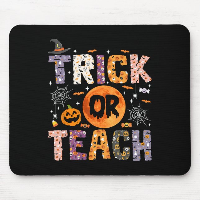 Mousepad Docente Ou Ensino Engraçados Professores Halloween (Frente)