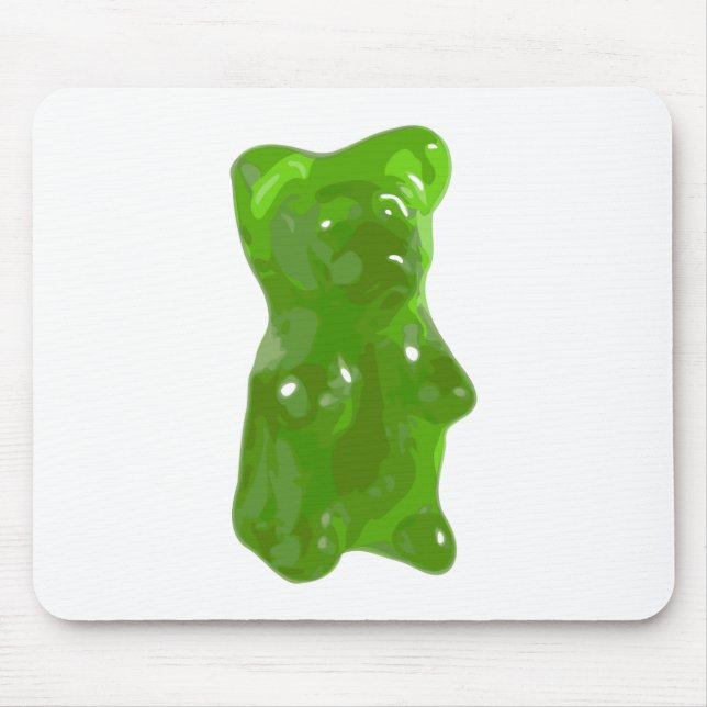 Mousepad Doces gomosos verdes do urso (Frente)