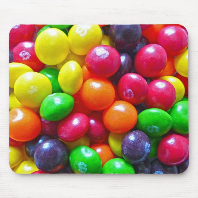 Mousepad Doces mastigáveis coloridos (Frente)