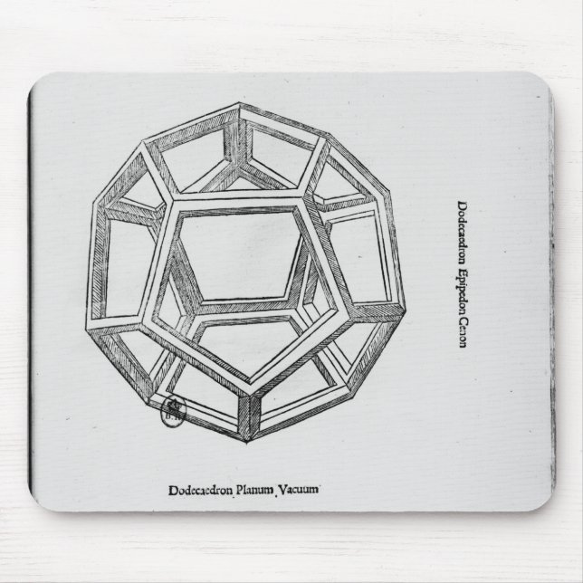 Mousepad Dodecahedron, 'de De Divina Proportione' (Frente)