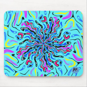 Mousepad Dodle mandala de cores loucas