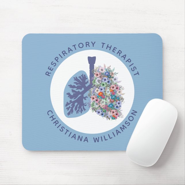 Mousepad Doentes Com Terapêutica Respiratória Personalizado (Com mouse)