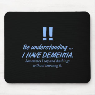 Mousepad Doentes Guerreiros de Dementia Transtorno Cerebral