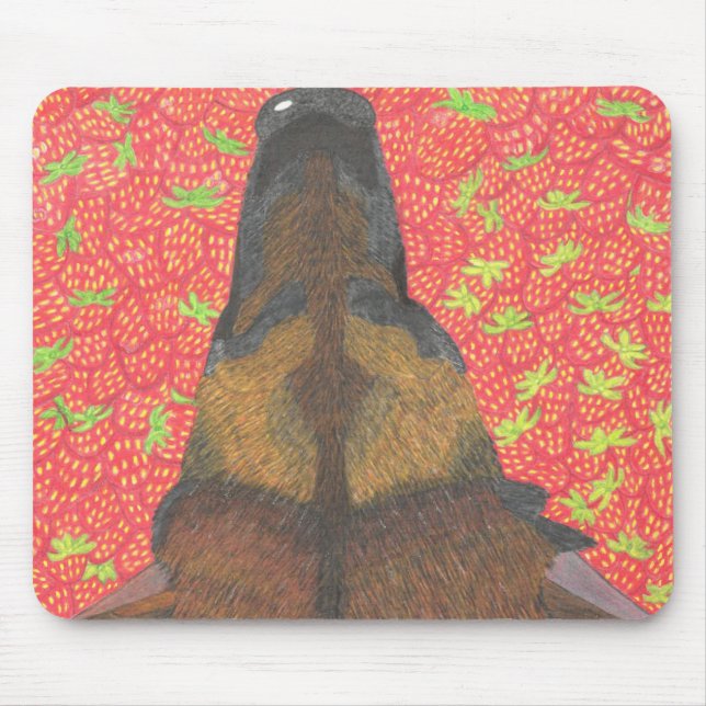 Mousepad Dog and strawberry (Frente)