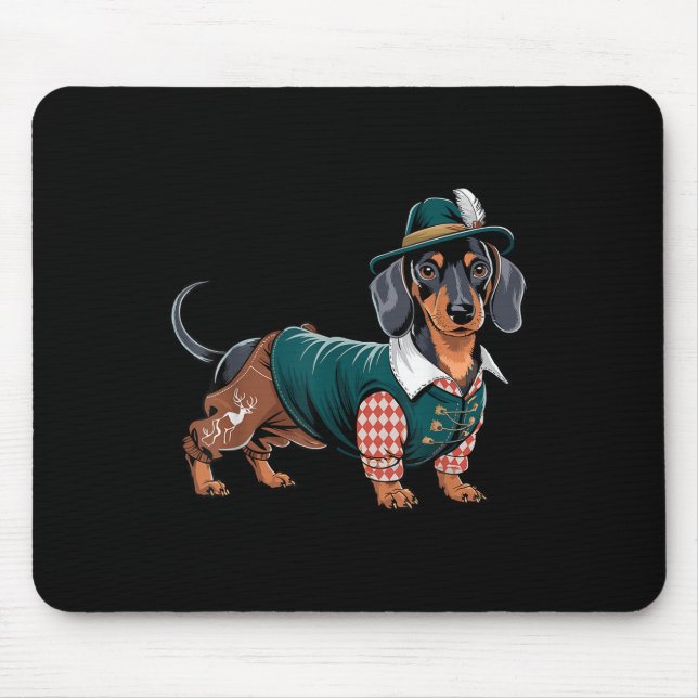 Mousepad Dog Dachshund Bavarian Weiner Sausado _5 (Frente)
