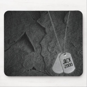 Mousepad Dog tags militares no Rock