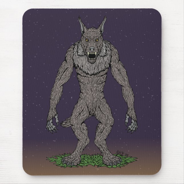 Mousepad Dogman Cryptid ou Werewolf (Frente)