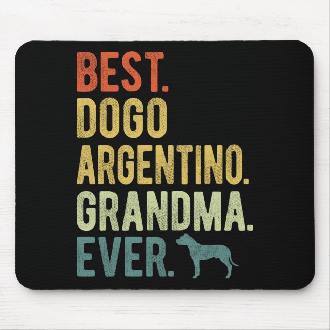Mousepad Dogo Argentino Avó Nunca Cachorro Amava Da Mãe (Frente)