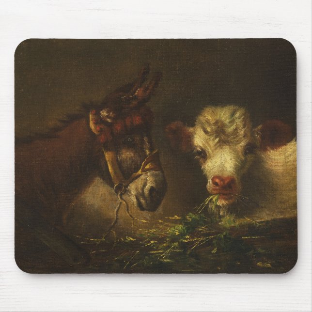 Mousepad Dois Amigos (Donkey e Lamb) (Animais de Criação) (Frente)