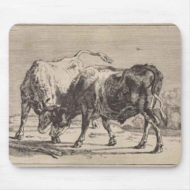 Mousepad Dois Bulls de Combate (por Paulus Potter) (Frente)