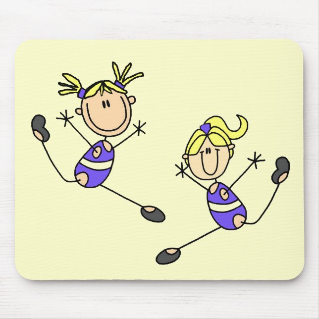 Mousepad Dois camisetas e presentes louros do Gymnast da (Frente)