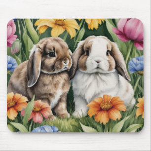 Mousepad Dois coelhos de coelhinho