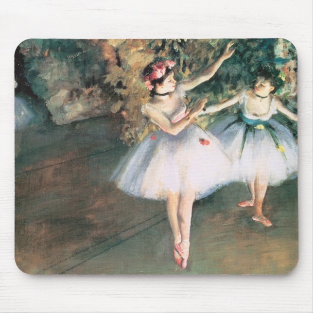 Mousepad Dois dançarinos em um Palco de Edgar Degas, Vintag (Frente)
