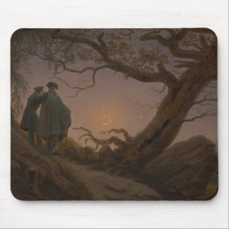 Mousepad Dois Homens Contemplando a Lua, por Friedrich: