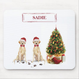 Mousepad Dois Labradores retrievers Engraçado Cachorro de N