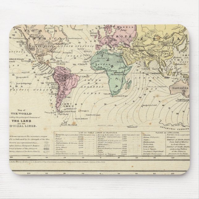Mousepad Dois mapas do mundo (Frente)