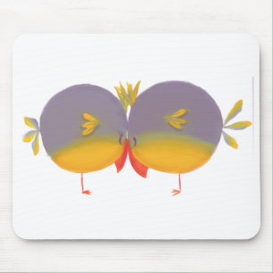 Mousepad Dois Namorados de Pássaros de Amor