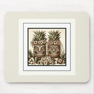 Mousepad Dois Noivos Gay Cabeça de Tiki de Abacaxi Retro Ca