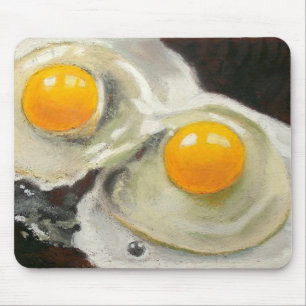 Mousepad Dois ovos crus: Pintura Pastel do óleo do realism