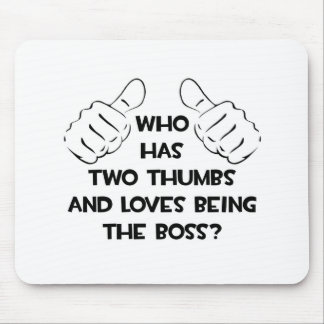 Mousepad Dois polegares e ama ser o chefe