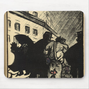 Mousepad Dois polícias levam embora uma caminhada vestida