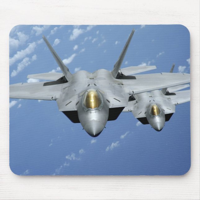 Mousepad Dois Raptores F-22 sobrevoam o Oceano Pacífico 2 (Frente)