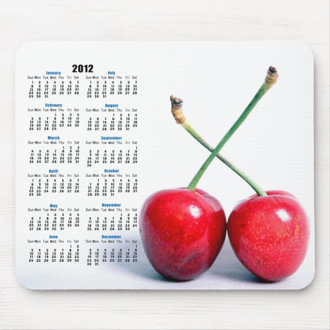 Mousepad Dois Red Cherries Foto do Calendar Mousemat 2012 (Frente)