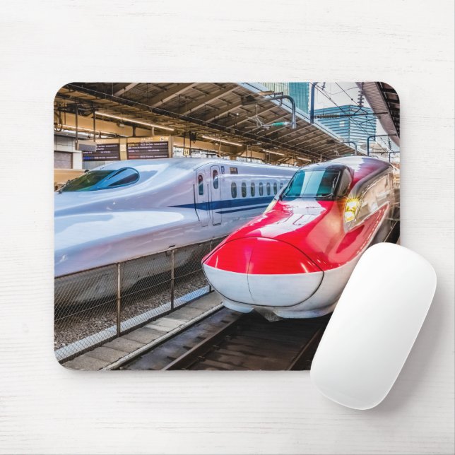 Mousepad Dois Shinkansen na Estação de Tóquio (Com mouse)