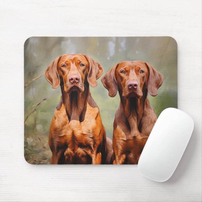 Mousepad Dois Vizslas húngaros (Com mouse)