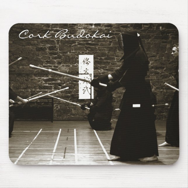 Mousepad Dojo do mousemat do kendo de Budokai da cortiça (Frente)