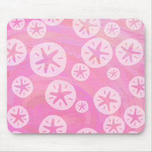 Mousepad Dólar de areia branco e rosa
