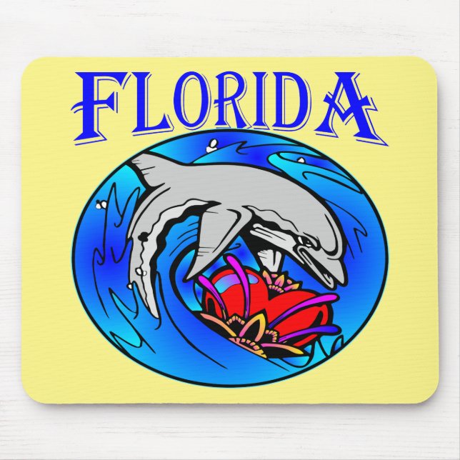 Mousepad Dolphin & Heart da Flórida #USAPatriotGraphics © (Frente)