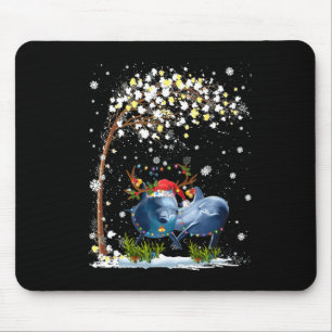 Mousepad Dolphin Reindeer Hate Papai noel Árvore De Natal E