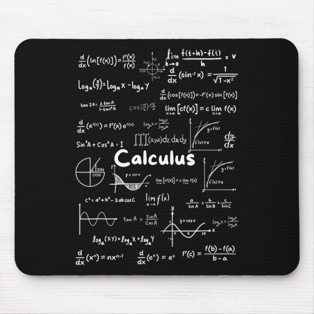 Mousepad Dominando Fórmulas Essenciais de Cálculo Gênio da  (Frente)