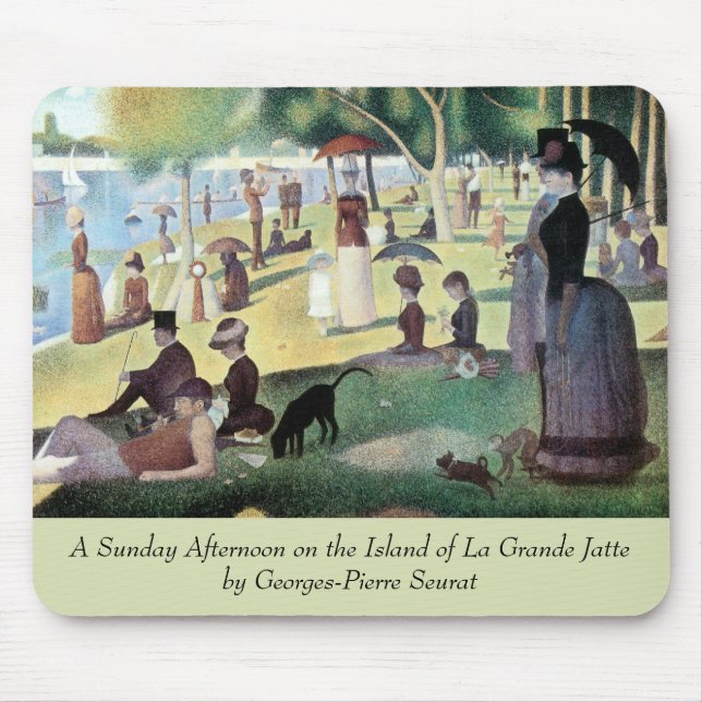Mousepad Domingo à tarde, Ilha La Grande Jatte, por Seurat (Frente)