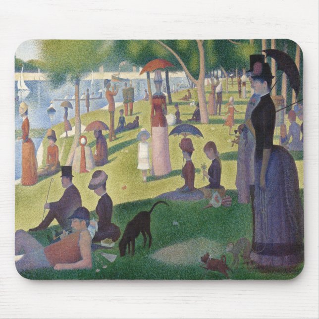 Mousepad Domingo em La Grande Jatte por Georges Seurat (Frente)