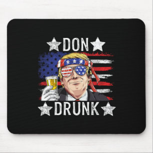Mousepad Don Bêbado Patriótico Vintage 4 de Julho Bandeira